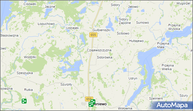 mapa Sidorówka, Sidorówka na mapie Targeo