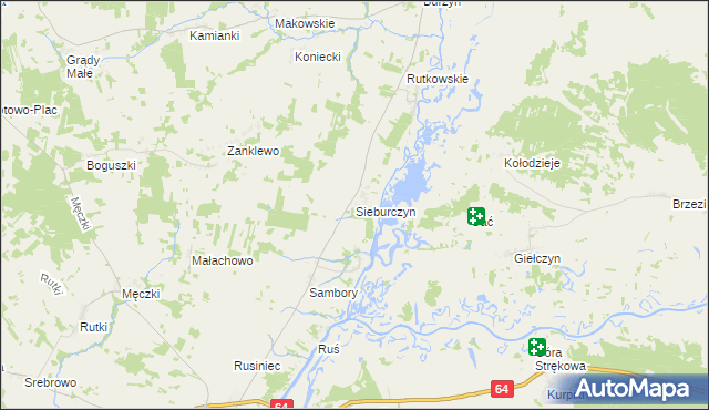 mapa Sieburczyn, Sieburczyn na mapie Targeo