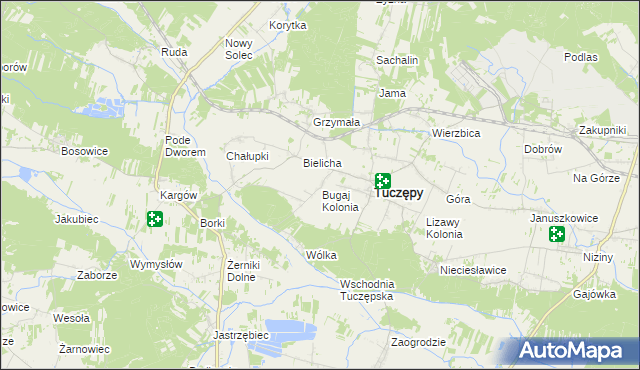 mapa Sieczków gmina Tuczępy, Sieczków gmina Tuczępy na mapie Targeo