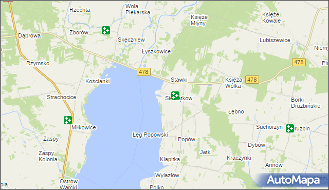 mapa Siedlątków, Siedlątków na mapie Targeo