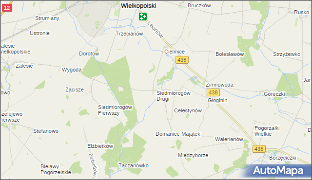 mapa Siedmiorogów Drugi, Siedmiorogów Drugi na mapie Targeo