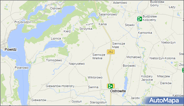 mapa Siernicze Wielkie, Siernicze Wielkie na mapie Targeo