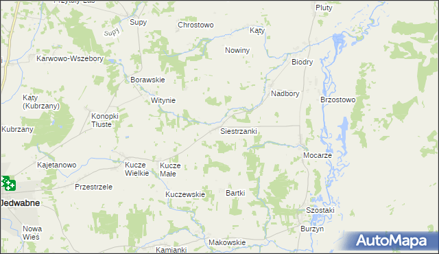 mapa Siestrzanki, Siestrzanki na mapie Targeo