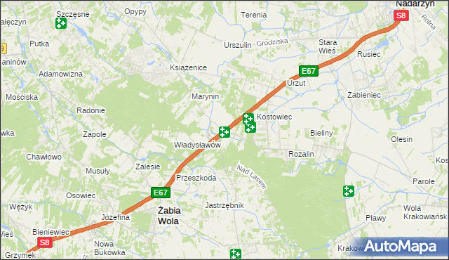 mapa Siestrzeń, Siestrzeń na mapie Targeo