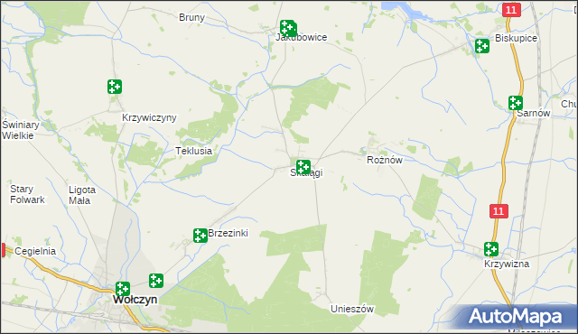 mapa Skałągi, Skałągi na mapie Targeo