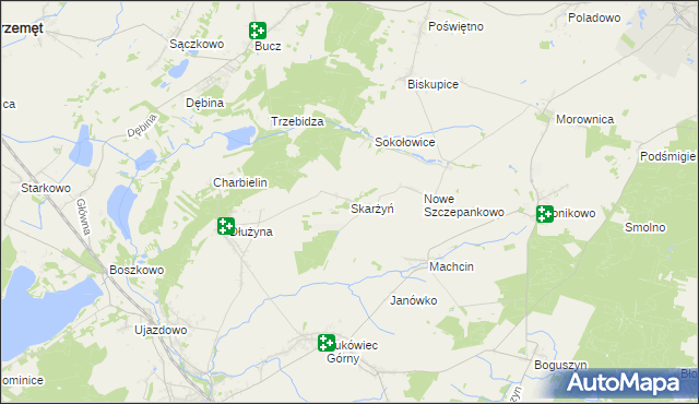 mapa Skarżyń, Skarżyń na mapie Targeo