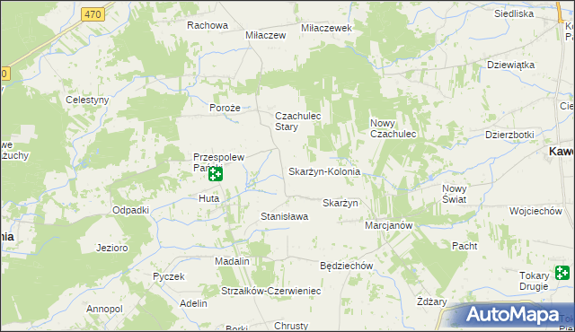 mapa Skarżyn-Kolonia, Skarżyn-Kolonia na mapie Targeo