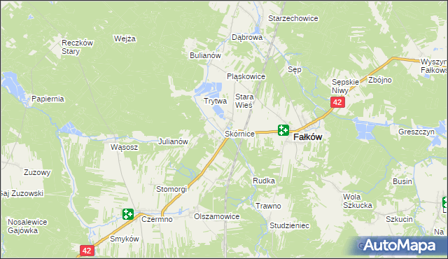 mapa Skórnice, Skórnice na mapie Targeo