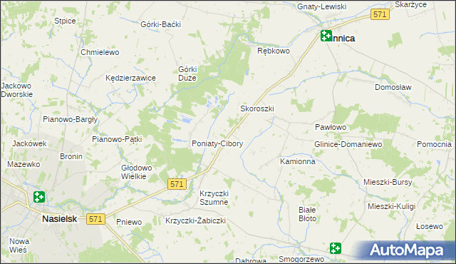 mapa Skorosze, Skorosze na mapie Targeo