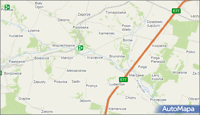 mapa Słaboszowice, Słaboszowice na mapie Targeo