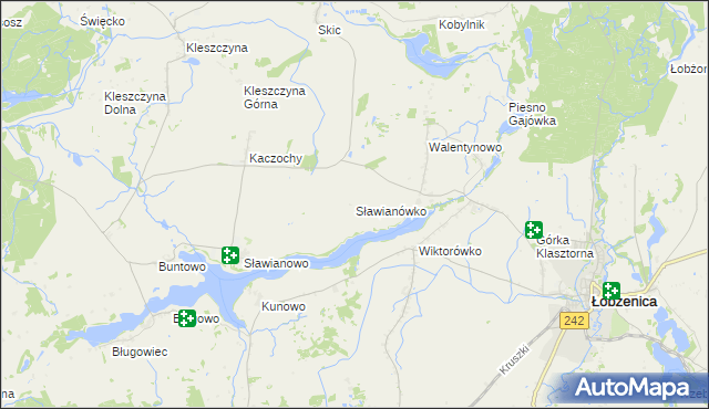 mapa Sławianówko, Sławianówko na mapie Targeo