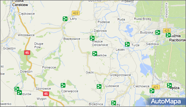 mapa Sławików, Sławików na mapie Targeo