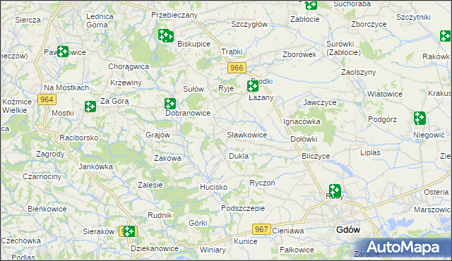 mapa Sławkowice, Sławkowice na mapie Targeo