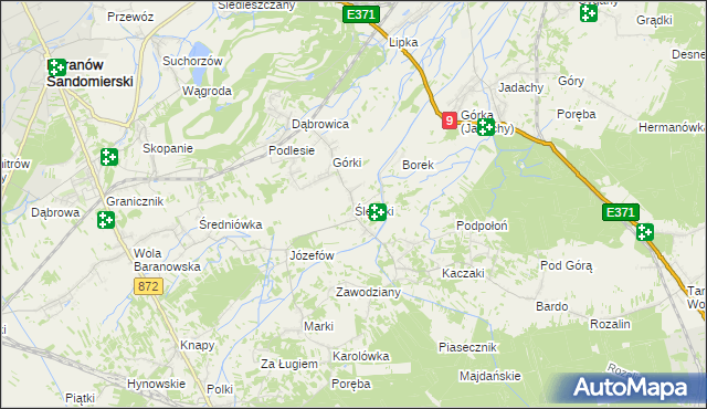 mapa Ślęzaki, Ślęzaki na mapie Targeo