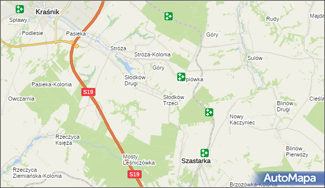 mapa Słodków Trzeci, Słodków Trzeci na mapie Targeo