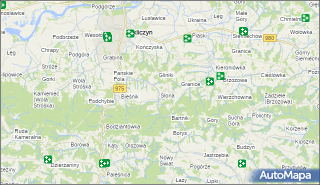 mapa Słona, Słona na mapie Targeo