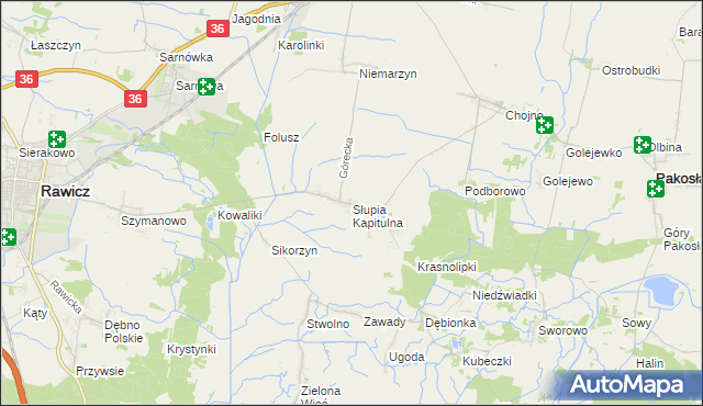 mapa Słupia Kapitulna, Słupia Kapitulna na mapie Targeo