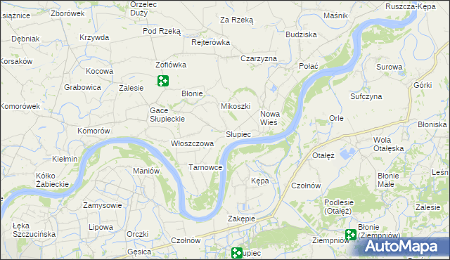mapa Słupiec gmina Łubnice, Słupiec gmina Łubnice na mapie Targeo