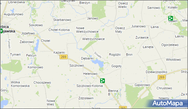 mapa Śmieły, Śmieły na mapie Targeo