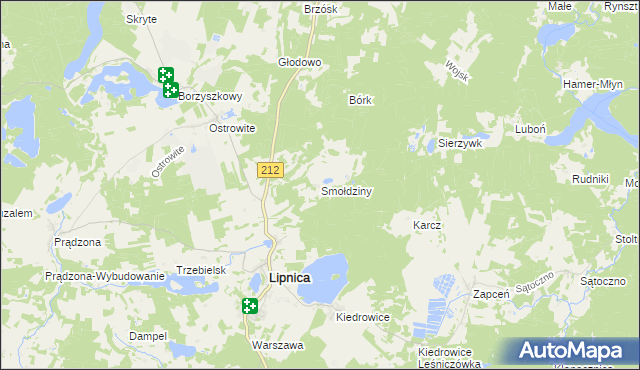 mapa Smołdziny, Smołdziny na mapie Targeo