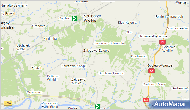mapa Smolewo-Wieś, Smolewo-Wieś na mapie Targeo