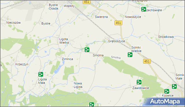 mapa Smolna gmina Oleśnica, Smolna gmina Oleśnica na mapie Targeo