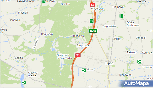 mapa Smyczyna, Smyczyna na mapie Targeo