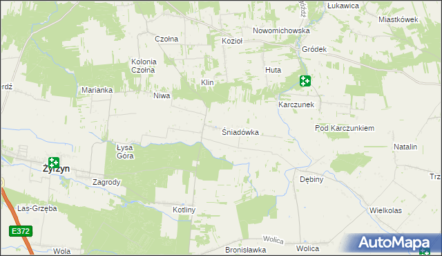 mapa Śniadówka, Śniadówka na mapie Targeo