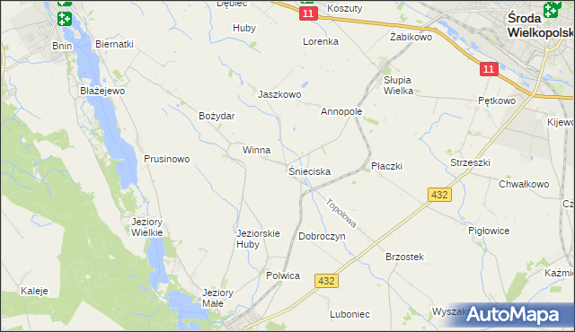 mapa Śnieciska, Śnieciska na mapie Targeo