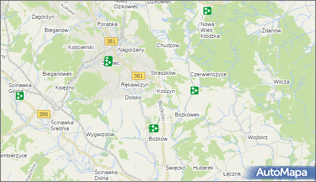 mapa Sobaniów, Sobaniów na mapie Targeo