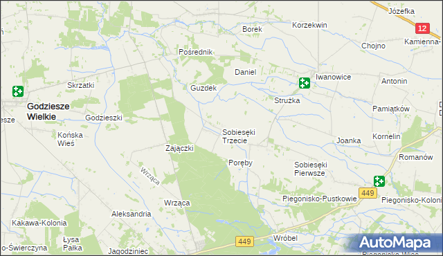 mapa Sobiesęki Trzecie, Sobiesęki Trzecie na mapie Targeo