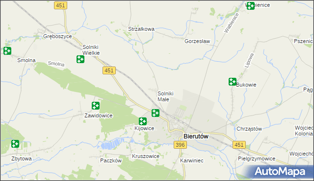 mapa Solniki Małe, Solniki Małe na mapie Targeo