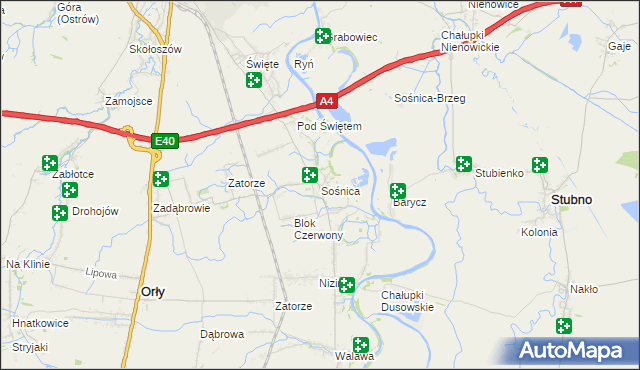 mapa Sośnica gmina Radymno, Sośnica gmina Radymno na mapie Targeo