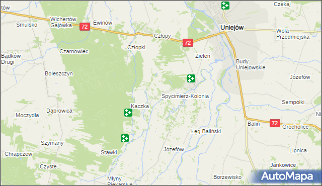 mapa Spycimierz-Kolonia, Spycimierz-Kolonia na mapie Targeo