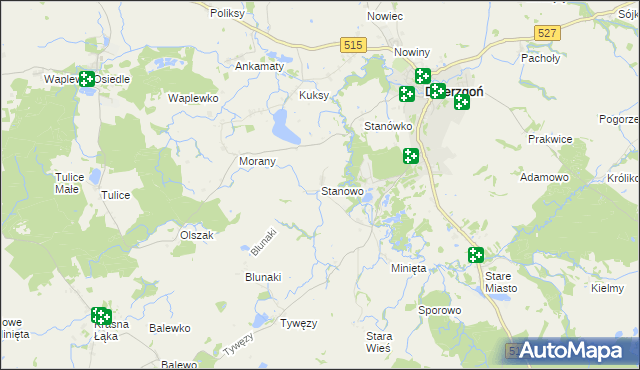 mapa Stanowo gmina Dzierzgoń, Stanowo gmina Dzierzgoń na mapie Targeo