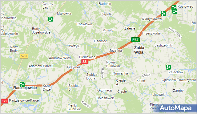 mapa Stara Bukówka, Stara Bukówka na mapie Targeo