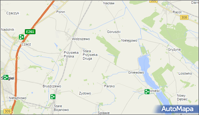 mapa Stara Przysieka Pierwsza, Stara Przysieka Pierwsza na mapie Targeo