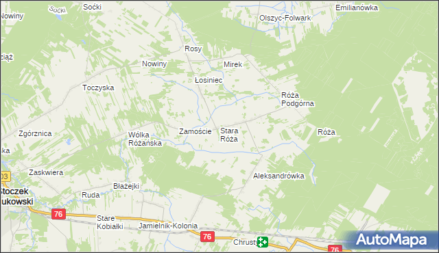 mapa Stara Róża, Stara Róża na mapie Targeo