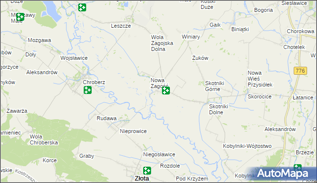 mapa Stara Zagość, Stara Zagość na mapie Targeo