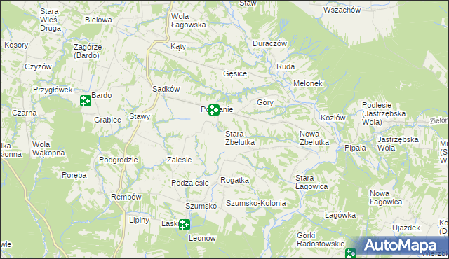 mapa Stara Zbelutka, Stara Zbelutka na mapie Targeo