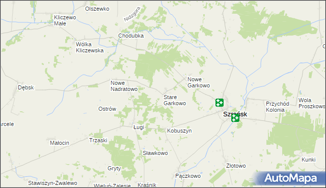 mapa Stare Garkowo, Stare Garkowo na mapie Targeo