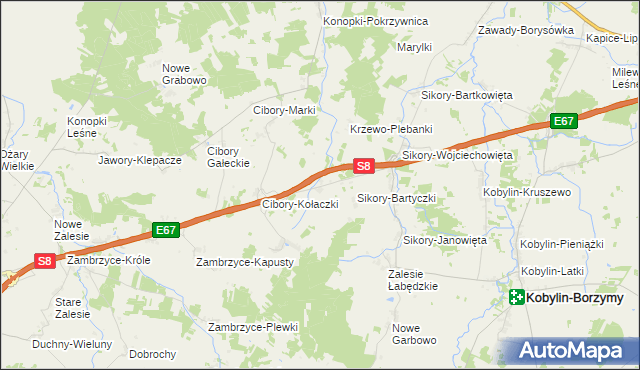 mapa Stare Krzewo, Stare Krzewo na mapie Targeo