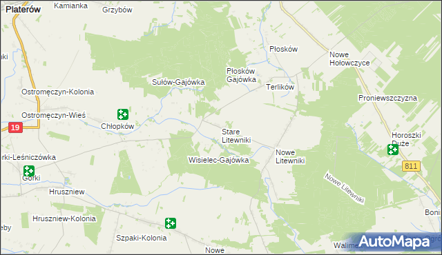 mapa Stare Litewniki, Stare Litewniki na mapie Targeo