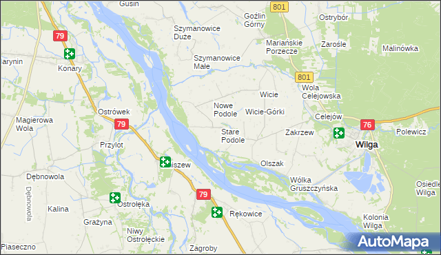 mapa Stare Podole, Stare Podole na mapie Targeo