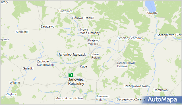 mapa Stare Połcie, Stare Połcie na mapie Targeo