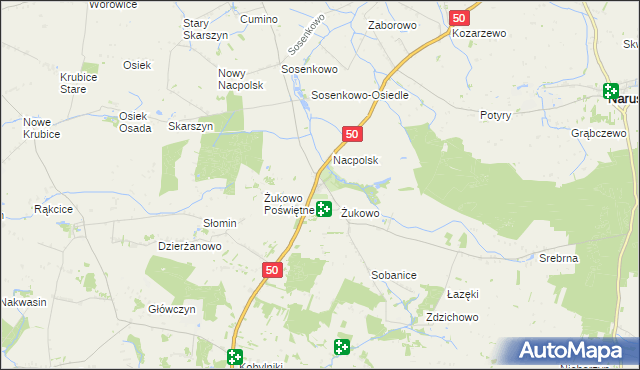 mapa Stary Nacpolsk, Stary Nacpolsk na mapie Targeo