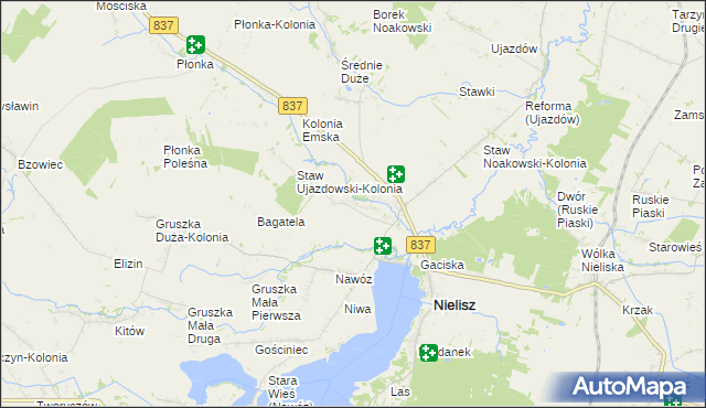 mapa Staw Ujazdowski, Staw Ujazdowski na mapie Targeo