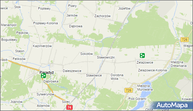 mapa Stawowiczki, Stawowiczki na mapie Targeo