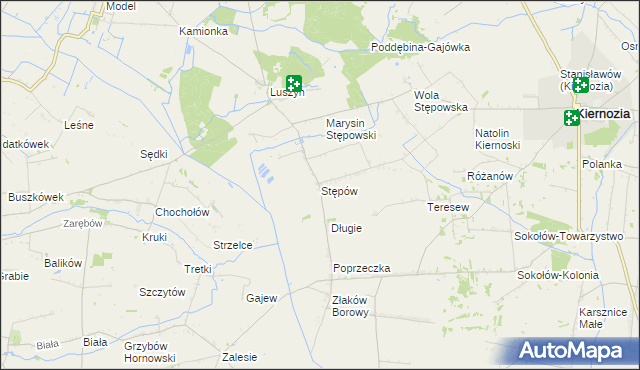 mapa Stępów, Stępów na mapie Targeo