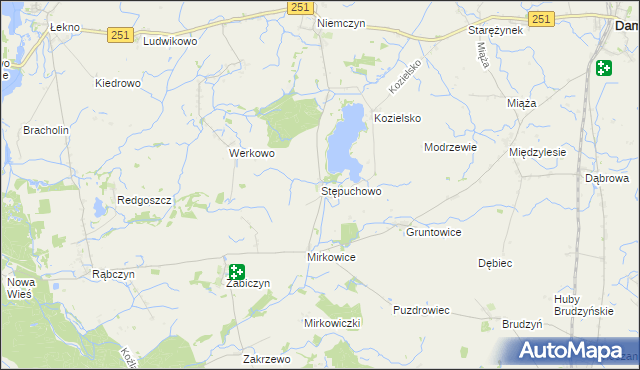 mapa Stępuchowo, Stępuchowo na mapie Targeo